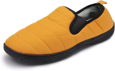 Men's Yellow Water-Resistant Winter Warm Slippers
