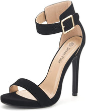 Load image into Gallery viewer, White Ankle Strap Pumps Heel Sandals
