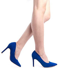 Load image into Gallery viewer, Enhanced Rebel Royal Blue Heel Pump Shoes