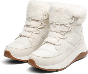 Outdoor Faux Fur Off-White Waterproof Women's Snow Boots