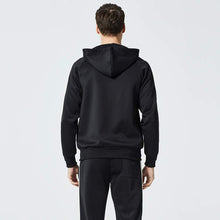 Load image into Gallery viewer, Men&#39;s Black Hooded Athletic Tracksuit Casual Full Zip Jogging Sweat suits