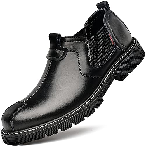 Classic Chelsea Black Leather Men's Oxford Shoes