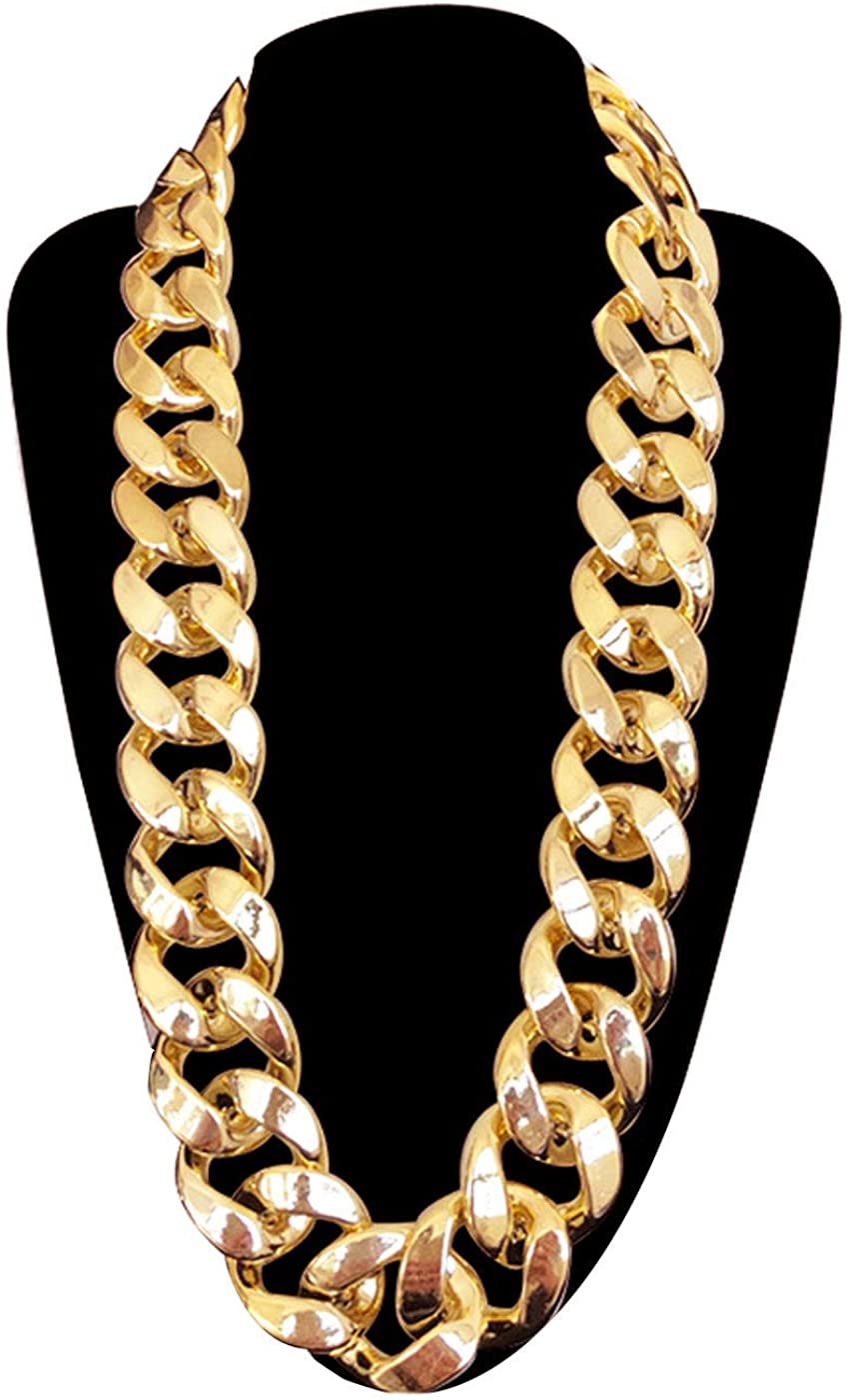 Men's Rapper Hip Hop Chunky Fake Gold Chain Necklace