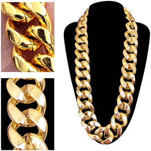 Men's Rapper Hip Hop Chunky Fake Gold Chain Necklace
