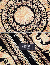 Load image into Gallery viewer, Men&#39;s Luxury Black &amp; Gold Designer Style Short Sleeve Button Up Dress Shirt