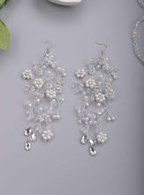 Load image into Gallery viewer, Leaf Beaded Chandelier Style Earrings