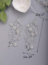 Load image into Gallery viewer, Leaf Beaded Chandelier Style Earrings