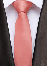 Load image into Gallery viewer, Paisley Novelty Coral Silk Men&#39;s Necktie Set