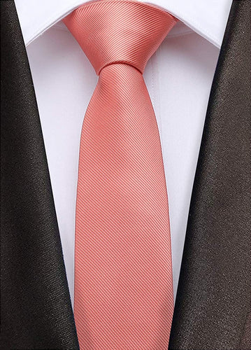 Paisley Novelty Coral Silk Men's Necktie Set