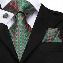 Load image into Gallery viewer, Famous Paisley Novelty Green Silk Men&#39;s Necktie Set