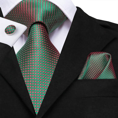 Famous Paisley Novelty Green Silk Men's Necktie Set