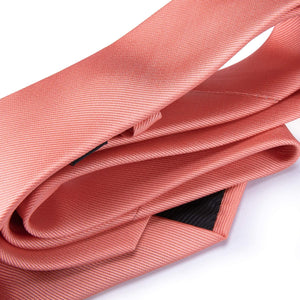 Paisley Novelty Coral Silk Men's Necktie Set