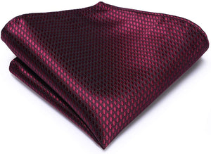 Paisley Novelty Dark Red Silk Men's Necktie Set