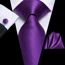 Load image into Gallery viewer, Paisley Novelty Purples Silk Men&#39;s Necktie Set