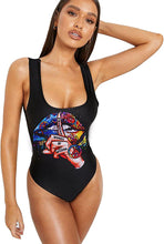 Load image into Gallery viewer, One Piece Color Finger U Neck Bathing Suits