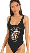 Load image into Gallery viewer, One Piece Leopard Mouth U Neck Bathing Suit