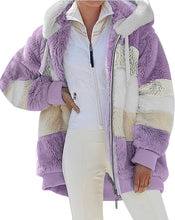 Load image into Gallery viewer, Warm Fleece Purple Overcoat Women&#39;s Winter Coats