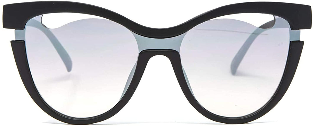 Trendy Designer Oversize Cat-Eye Shield Sunglasses