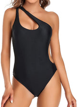 Load image into Gallery viewer, One Piece Black Cut Out Swimsuit