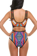 Load image into Gallery viewer, One Piece Kaleidoscope Hollow Out Swimsuit
