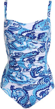 Load image into Gallery viewer, Elegant Port City Blue Pattern Tummy Control One Piece Swimwear