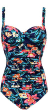 Load image into Gallery viewer, Elegant Port City Green Flower Tummy Control One Piece Swimwear