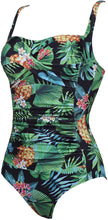 Load image into Gallery viewer, Elegant Port City Green Plants Tummy Control One Piece Swimwear