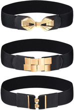 Load image into Gallery viewer, 3 Pieces Elastic Waistband Vintage Gold Belt