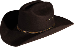 Brown Faux Felt Cowboy Hat
