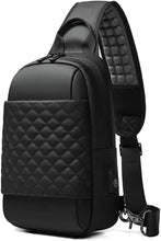 Load image into Gallery viewer, Men&#39;s Black Water Repellent Cross Body Chest Bag