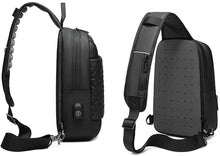 Load image into Gallery viewer, Men&#39;s Black Water Repellent Cross Body Chest Bag