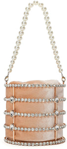 Small Green Clutch  Sparkly Pearl Diamond Handbag