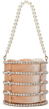 Load image into Gallery viewer, Small Apricot Clutch  Sparkly Pearl Diamond Handbag