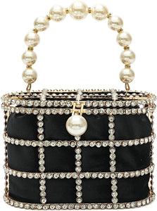 Maroon Clutch  Sparkly Pearl Diamond Handbag
