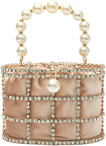 Maroon Clutch  Sparkly Pearl Diamond Handbag