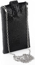 Load image into Gallery viewer, Silver Metal Mesh Small Crossbody Bag Cell Phone Purse Wallet