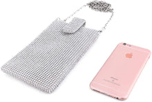 Load image into Gallery viewer, Silver Metal Mesh Small Crossbody Bag Cell Phone Purse Wallet