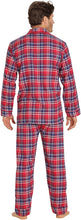Load image into Gallery viewer, Flannel Pajamas Red Plaid Cotton Sleepwear Set