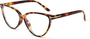 Cat Eye Leopard Frame Blue Light Blocking Eyewear Glasses