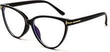 Load image into Gallery viewer, Cat Eye Black Frame Blue Light Blocking Eyewear Glasses