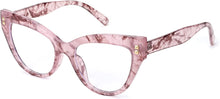 Load image into Gallery viewer, Pink Floral Frame Oversized Anti Eyestrain Glasses