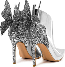 Load image into Gallery viewer, Metallic Society Gold Butterfly Ankle Boots