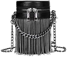 Load image into Gallery viewer, Y2K Punk Bag Tassel Totes Gothic Shoulder Back Rock Fashion Crossbody Black Handbag