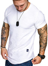 Load image into Gallery viewer, Men&#39;s White Short Sleeve Athletic  T Shirt