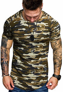 Men's Camo Short Sleeve Athletic T Shirt