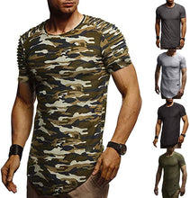 Load image into Gallery viewer, Men&#39;s Camo Short Sleeve Athletic T Shirt
