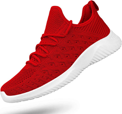 French Red Breathable Non-Slip Running Shoes