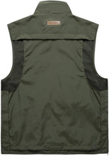 Load image into Gallery viewer, Men&#39;s Orange Outdoor Vest Jacket Multi Pockets