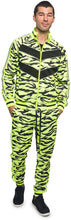 Load image into Gallery viewer, Tiger Camo Men&#39;s Side Stripe Zipper Jacket Drawstring Waistband Tracksuit