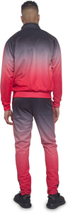 Sporty Gradient Red Men's Big & Tall 2pc Tracksuit